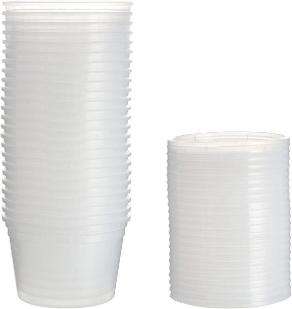 [48Set - 16oz.] Plastic Deli Food Storage Containers With Plastic Lids, Disposable togo containers for soup, Meal Prep, Slime | BPA Free | Stackable | Leakproof | Microwave | Dishwasher | Freezer Safe - Image 3