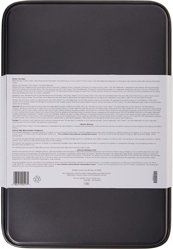 Cuisinart AMB-15BS 15-Inch Chef's Classic Nonstick Bakeware Baking Sheet, Silver - Image 7