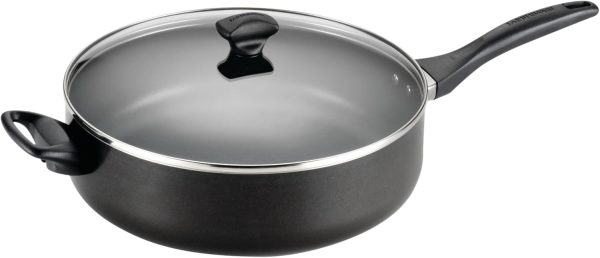 Farberware Dishwasher Safe Nonstick Jumbo Cooker/Saute Pan with Helper Handle - 6 Quart, Black - Image 4