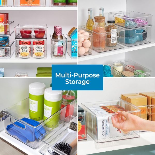 iDesign Recycled Plastic Extra-Large Bin with Easy to Grip Integrated Handles for Kitchen, Fridge, Freezer, Pantry and Cabinet Organization, The Linus Collection, 10” x 8” x 5 - Image 4