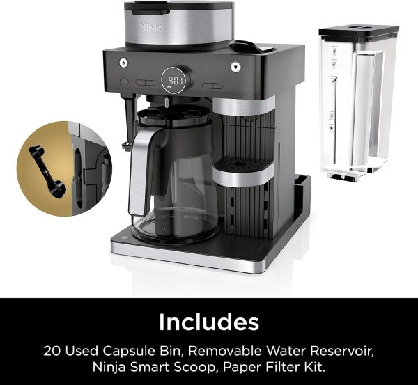 Ninja Espresso & Coffee Maker & Barista System, 3 Espresso Brew Styles, Single-Serve Coffee & Nespresso Capsule Compatible, Built-in Frother, Espresso, Cappuccino & Latte Maker, Black, CFN601 - Image 11