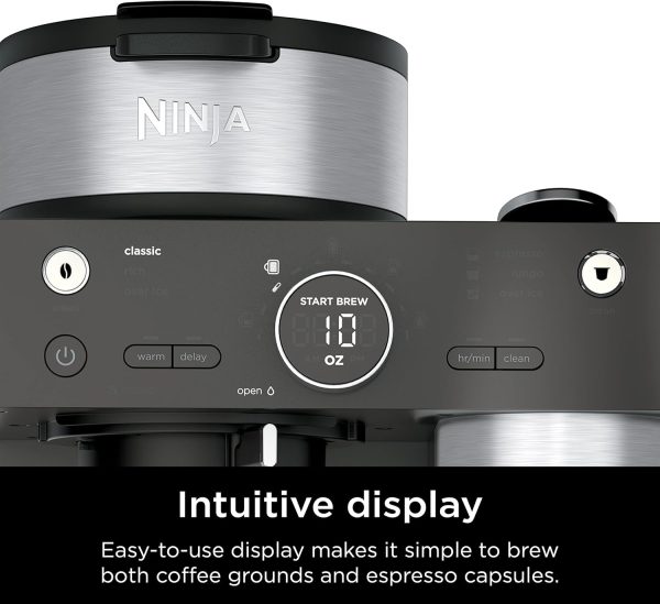 Ninja Espresso & Coffee Maker & Barista System, 3 Espresso Brew Styles, Single-Serve Coffee & Nespresso Capsule Compatible, Built-in Frother, Espresso, Cappuccino & Latte Maker, Black, CFN601 - Image 7