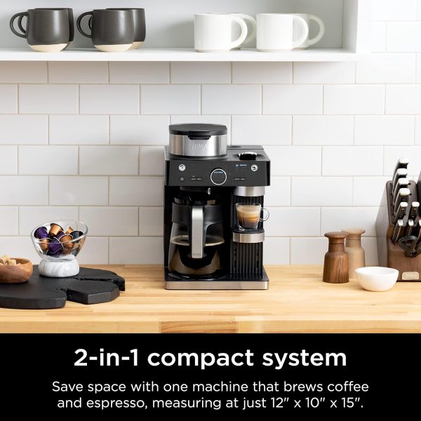 Ninja Espresso & Coffee Maker & Barista System, 3 Espresso Brew Styles, Single-Serve Coffee & Nespresso Capsule Compatible, Built-in Frother, Espresso, Cappuccino & Latte Maker, Black, CFN601 - Image 8