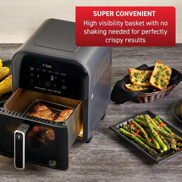 T-fal Infrared Air fryer, Premium Infra-heat Technology, 7 in 1, Extra Crispy, Fast Heat-up, 6.3 Quart, 1550W, Digital Touch screen, Black - Image 6