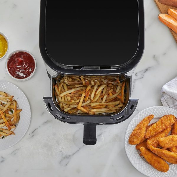 West Bend Compact Air Fryer 5-Quart Capacity with Digital Controls and 10 Cooking Presets, Nonstick Frying Basket, 1500-Watts, Black - Image 4